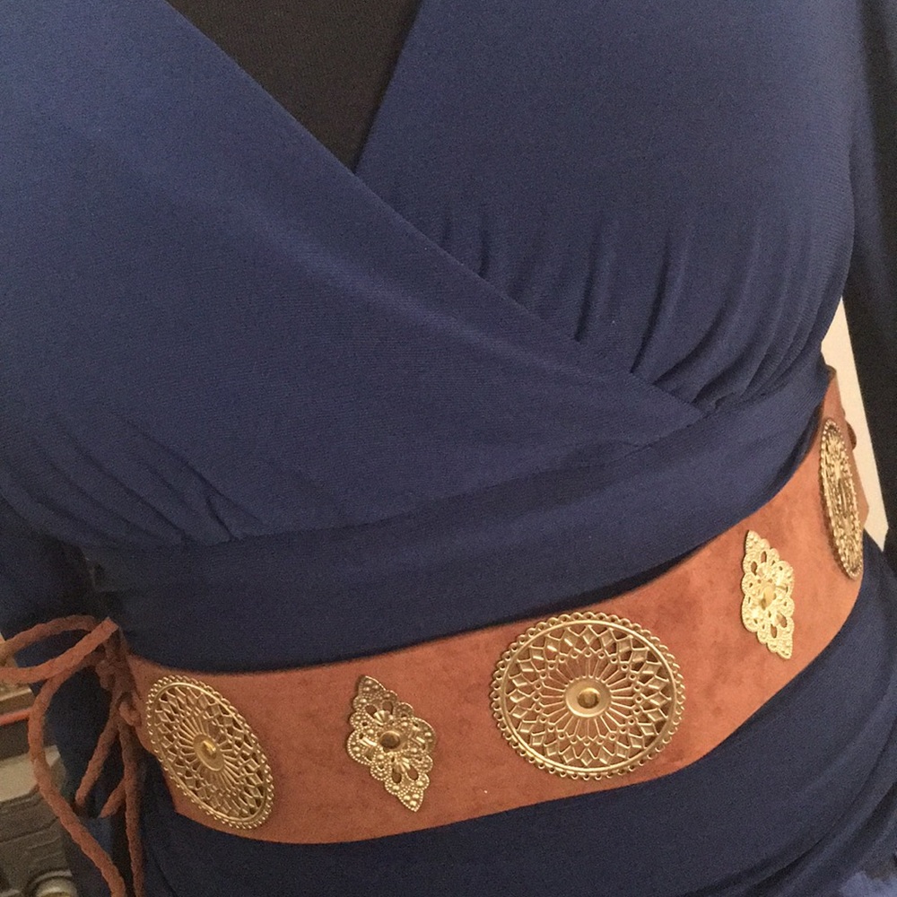 Try on a Boho Sunsational Brown Suede Belt!